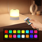 Lampe de Nuit LED RGB Rechargeable – Tactile & Télécommande