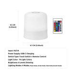 Lampe de Nuit LED RGB Rechargeable – Tactile & Télécommande